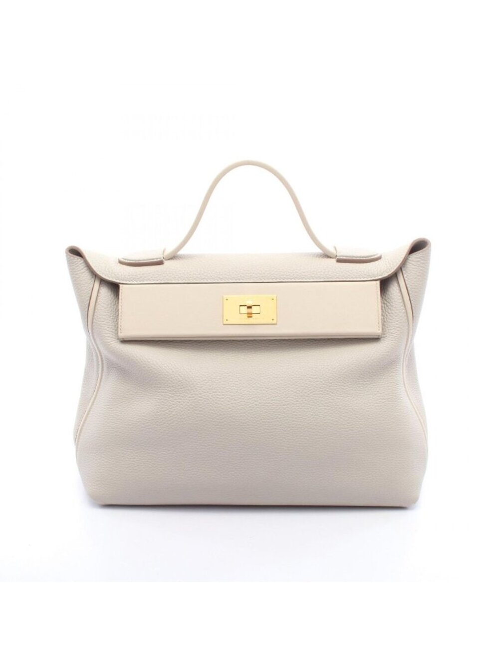 Hermes Handbag 24/24/24 Vanquatre 35 Pearl Gray Cles